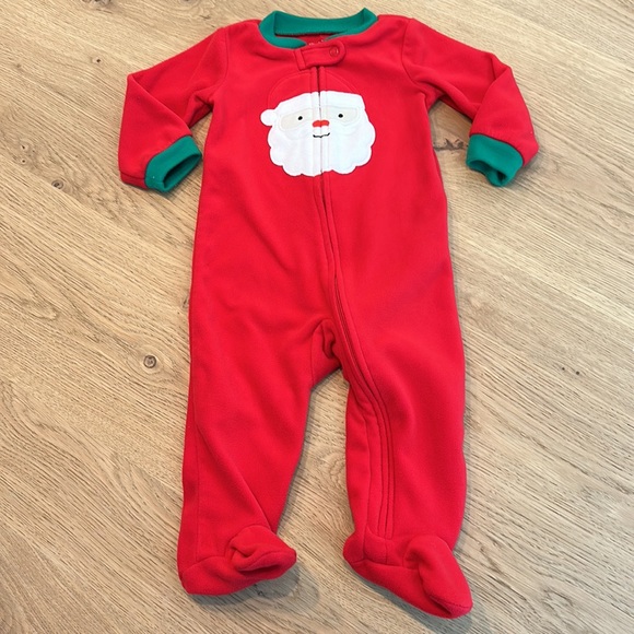 Carter’s Christmas Fleece Zip Footies - Picture 3 of 3